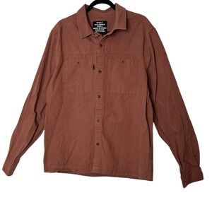 m/sf/t Mad Minds Shirt Men's Large Thicker Button Up Long Sleeve Outdoor Pockets